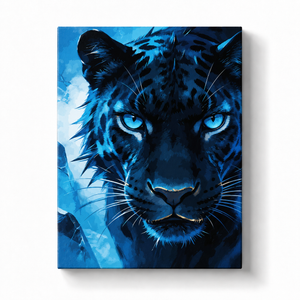 Blue Black Panther Eyes Paint by Numbers Kit
