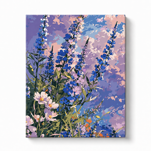 Blue Garden Spires Paint by Numbers Kit