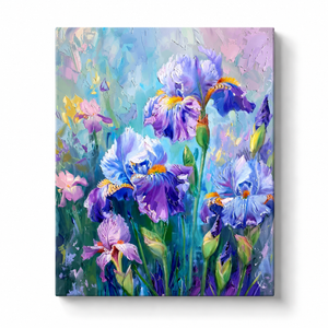 Radiant Blue Irises Paint by Numbers Kit
