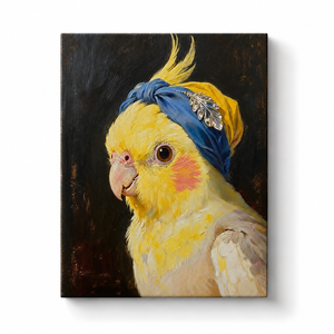 Yellow Cockatiel with Blue Headscarf Paint by Numbers Kit
