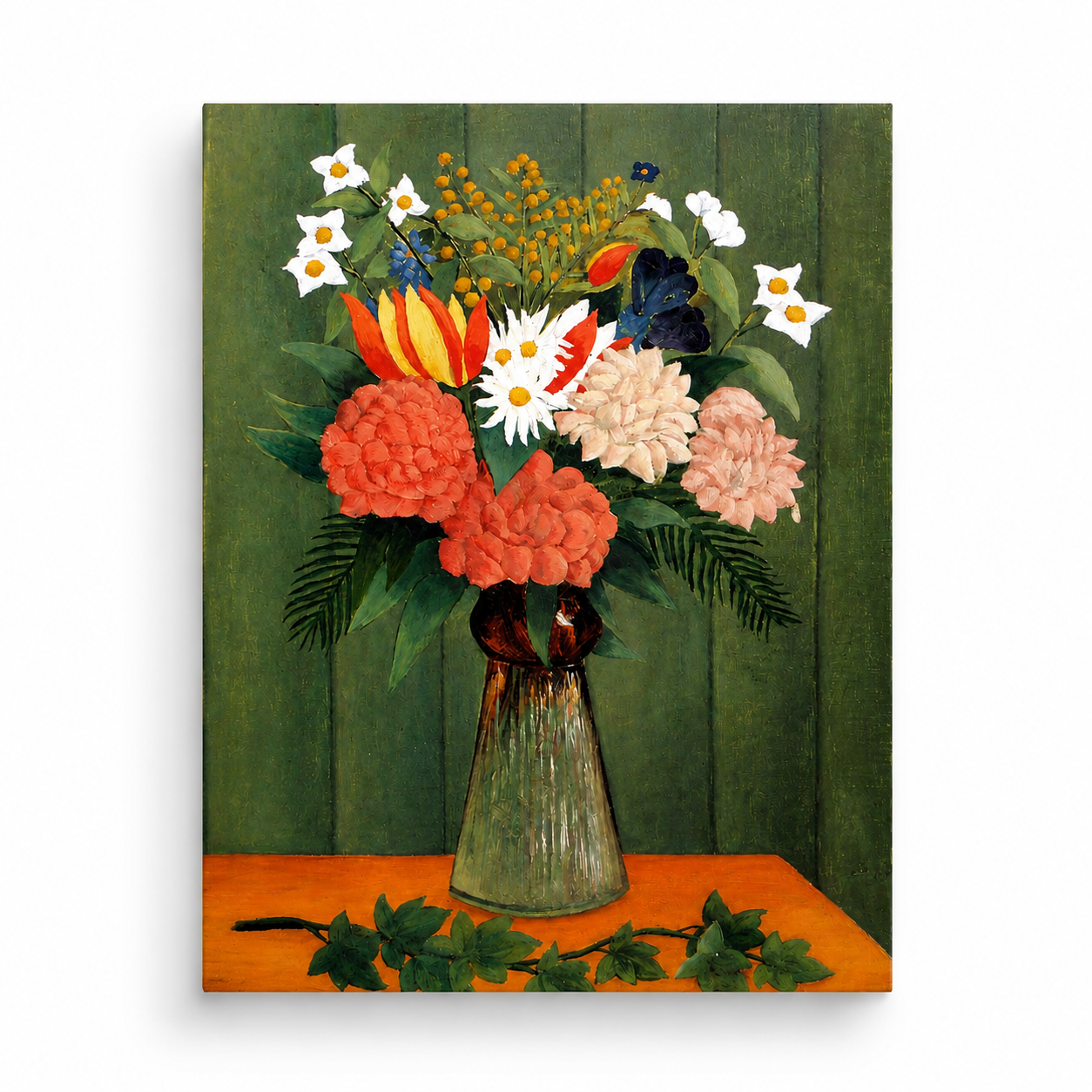 Bouquet of Flowers with an Ivy Branch by Henri Rousseau