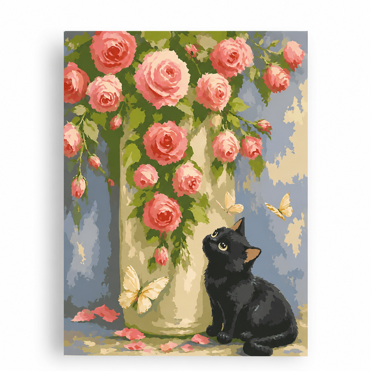 Black Cat and Roses