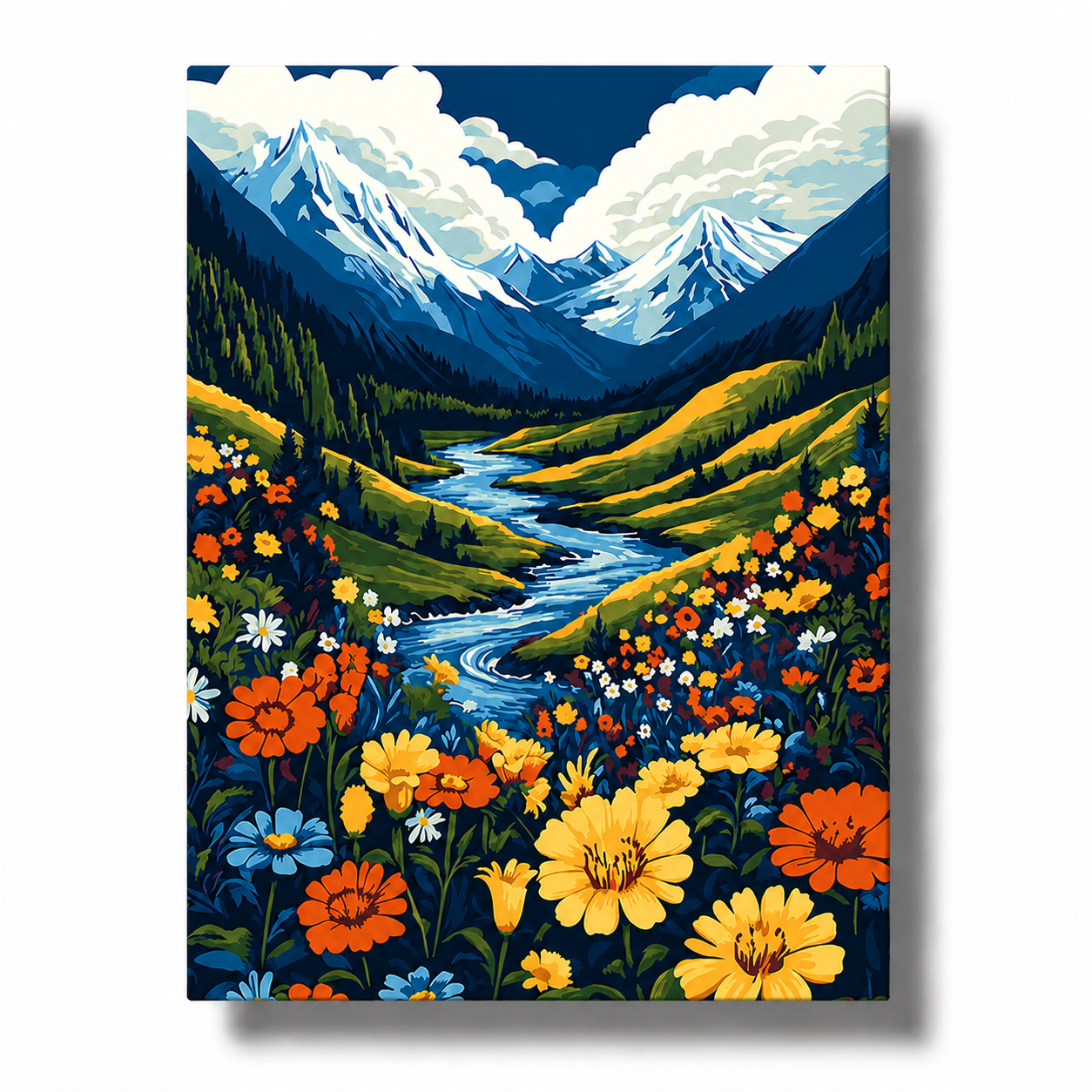 Sun-Drenched Alpine Meadow