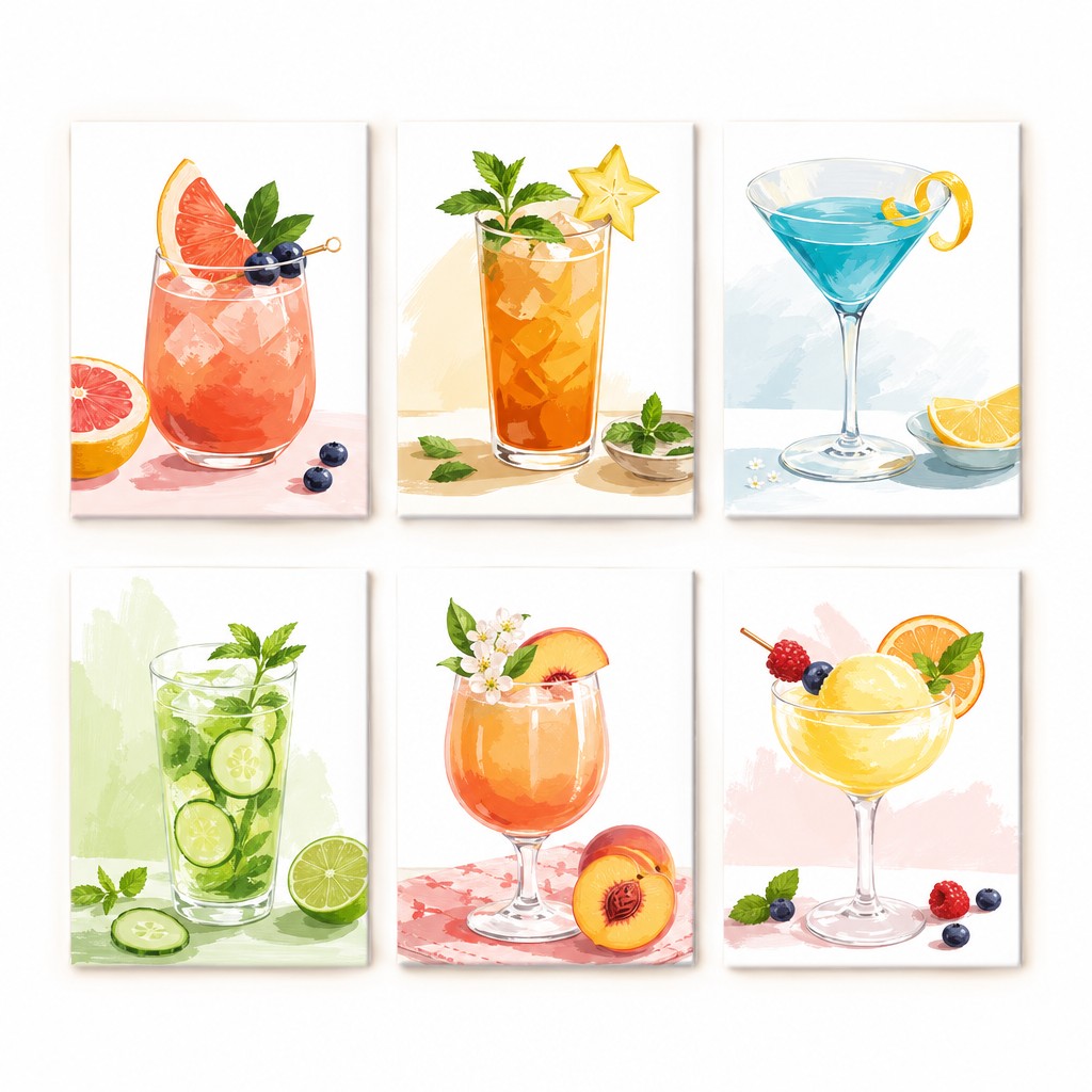 Summer Cocktails (Set of 6)