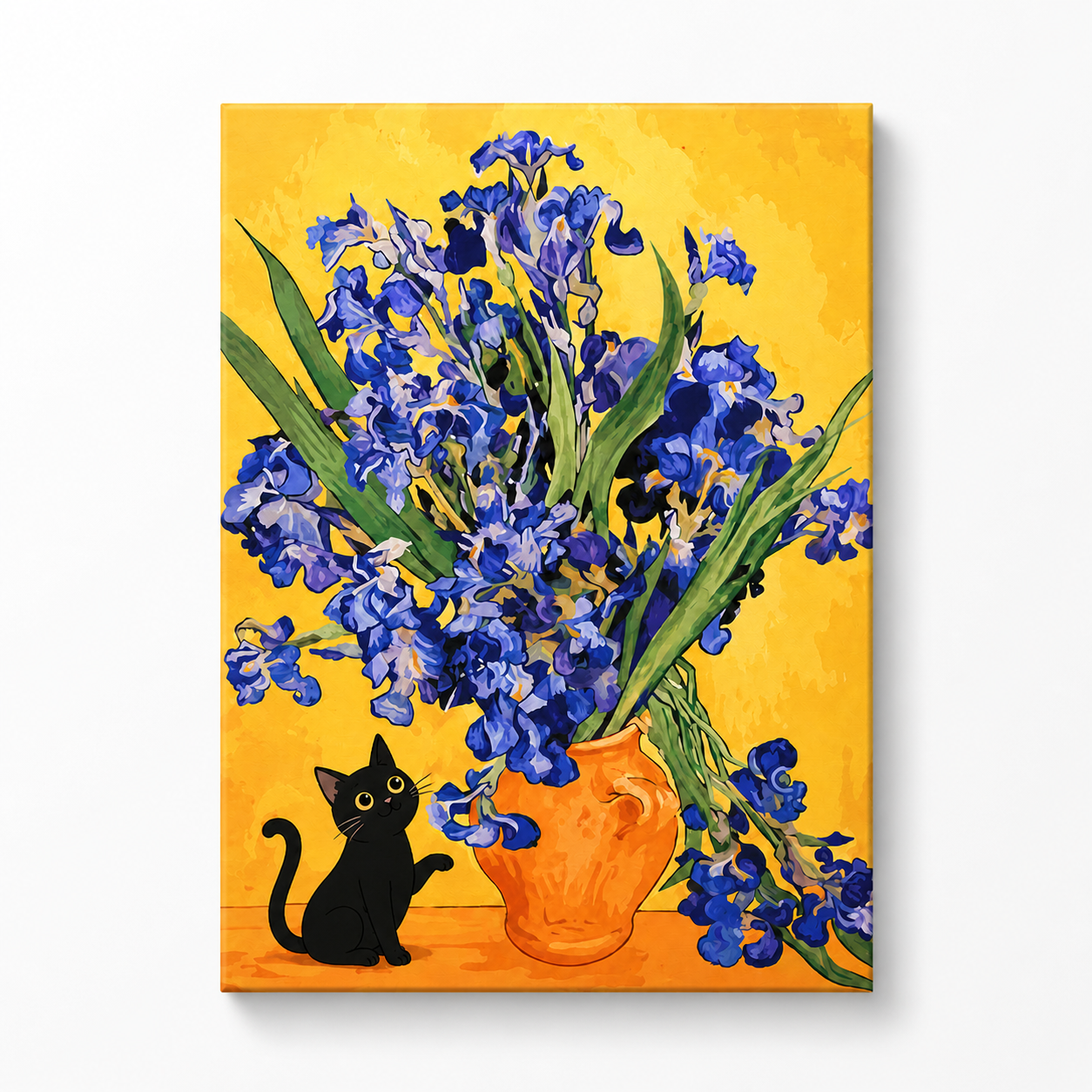 Cat with Iris Vase