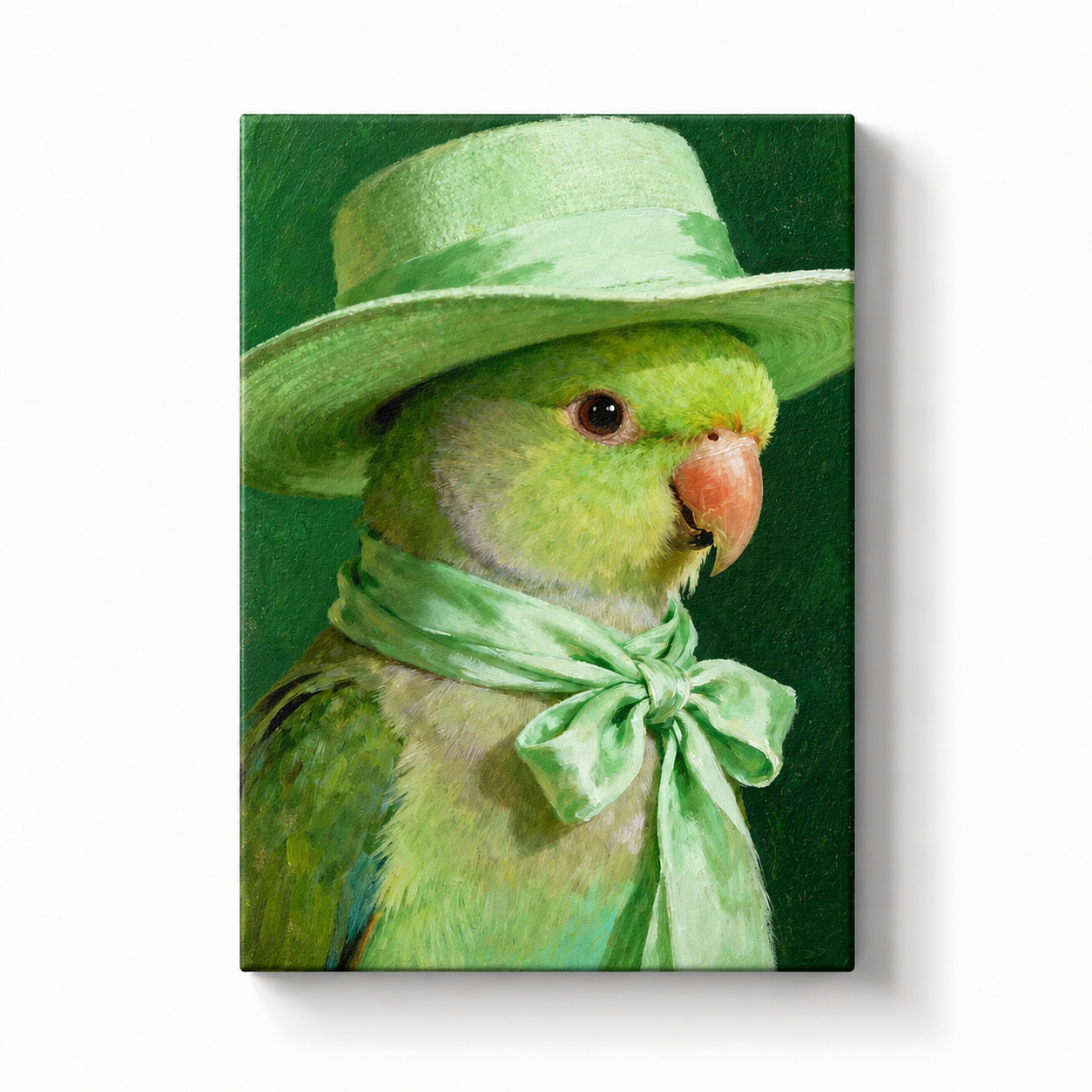 Green Parrot Portrait Paint by Numbers Kit