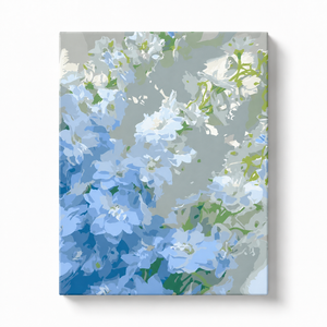 Misty Blue Blossoms Paint by Numbers Kit