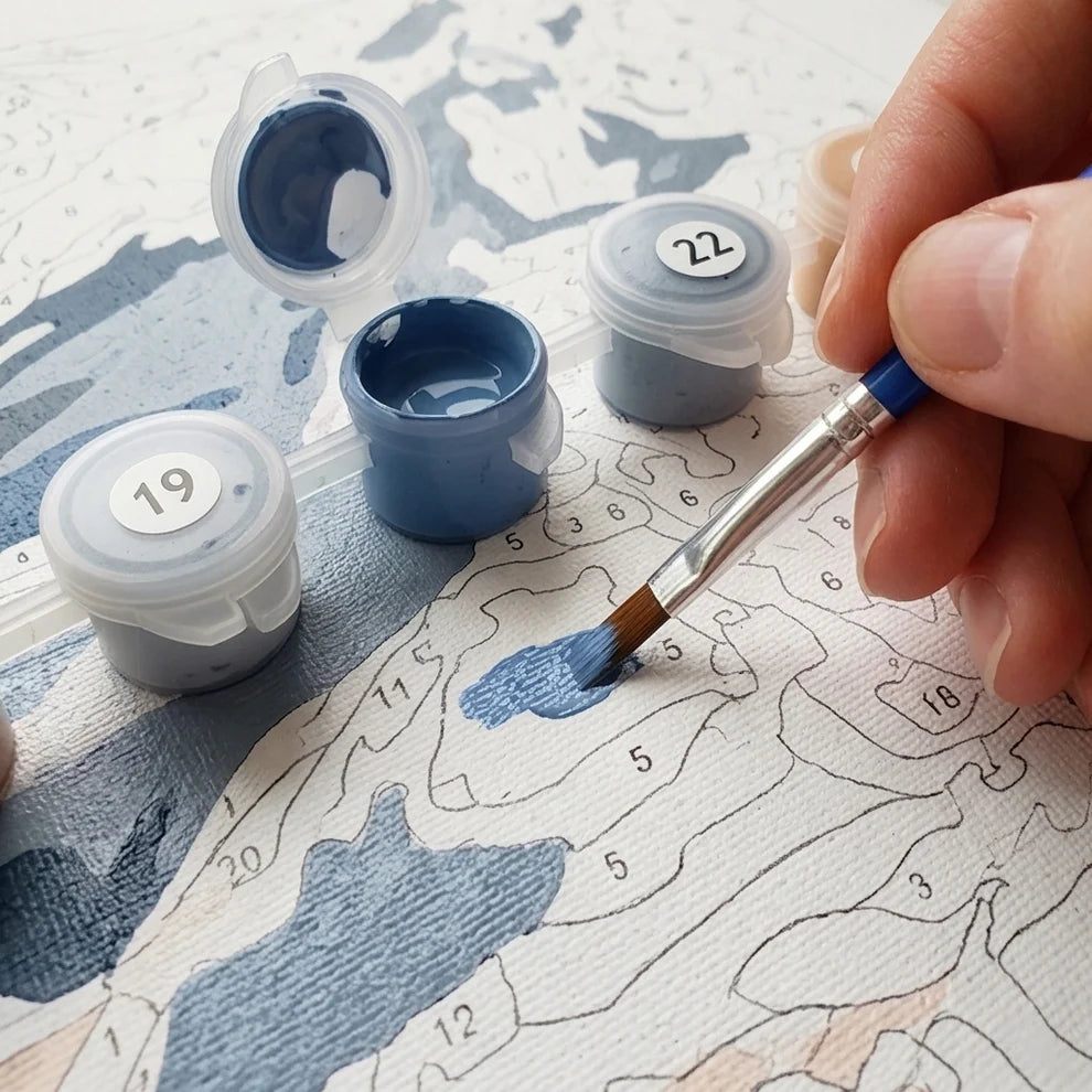 Paint by Numbers Painting Process