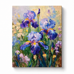 Painterly Blue Irises Paint by Numbers Kit