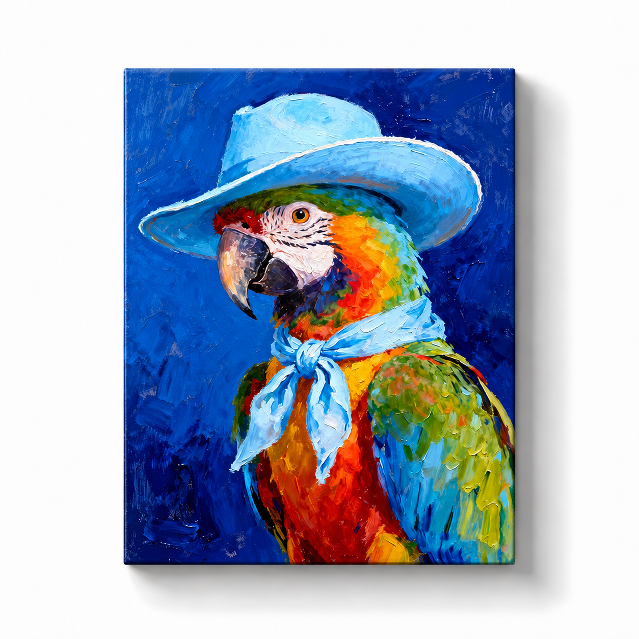 Parrot in Blue Hat Paint by Numbers Kit
