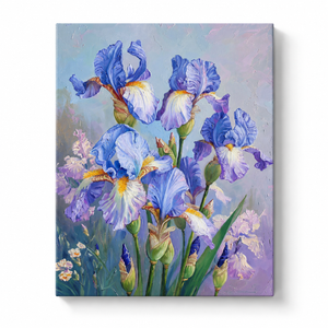 Soft Blue Irises Paint by Numbers Kit