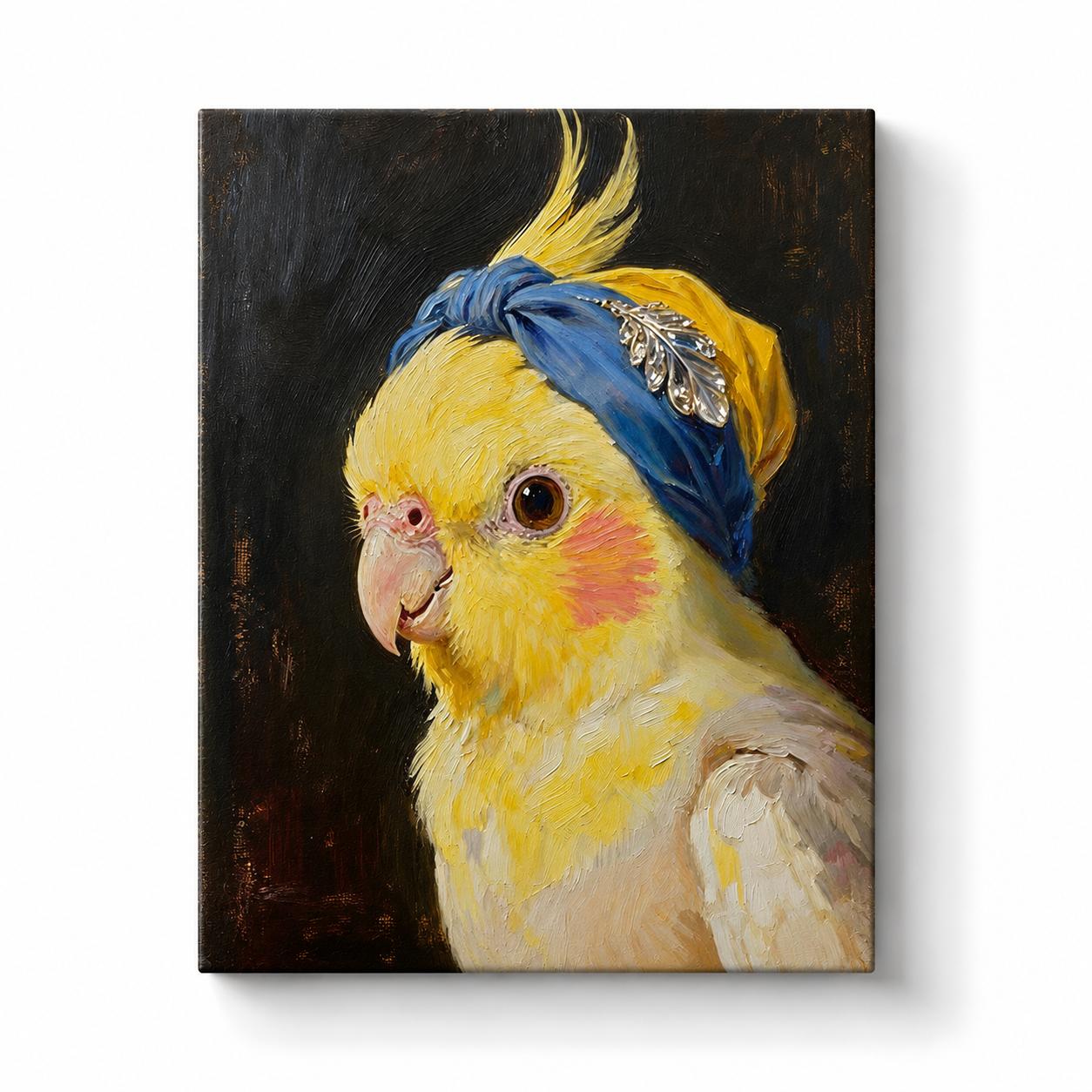 Yellow Cockatiel with Blue Headscarf Paint by Numbers Kit